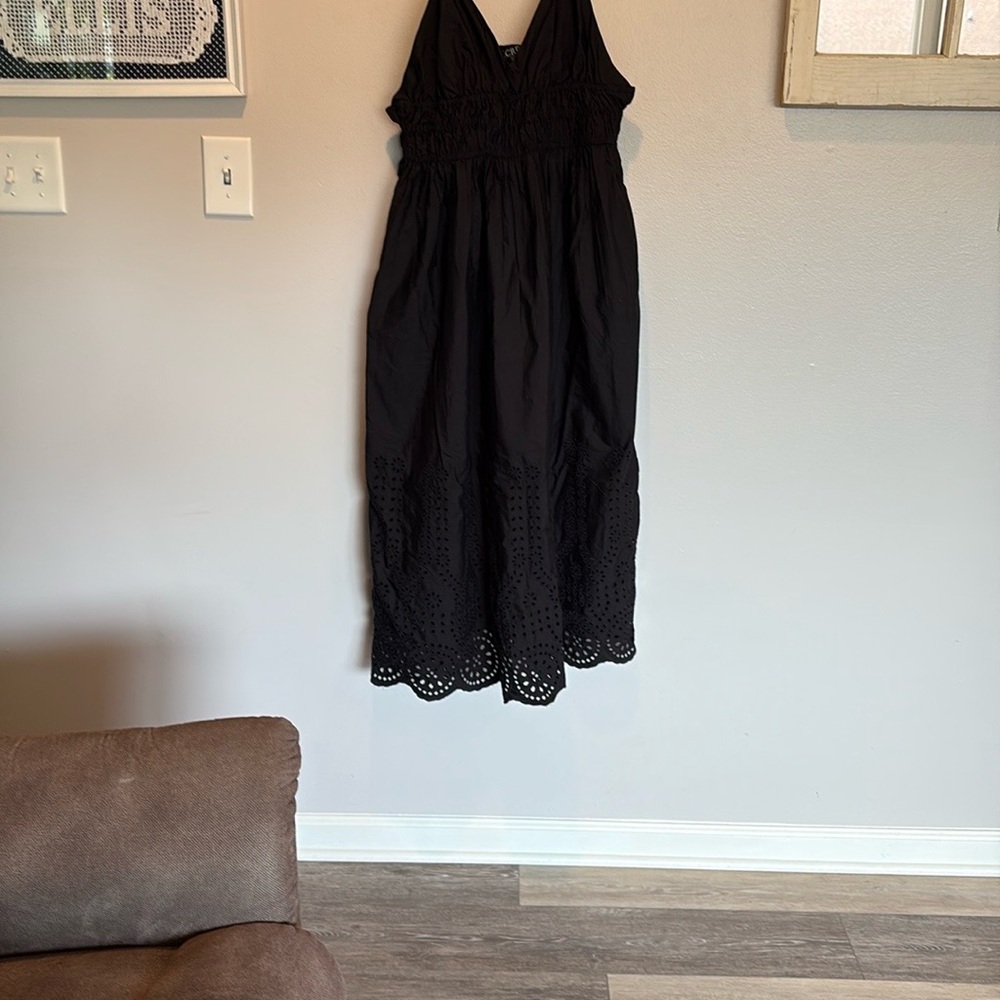J. Crew Black Sleeveless V-Neck Maxi Dress